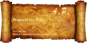Augustin Pál névjegykártya