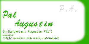 pal augustin business card